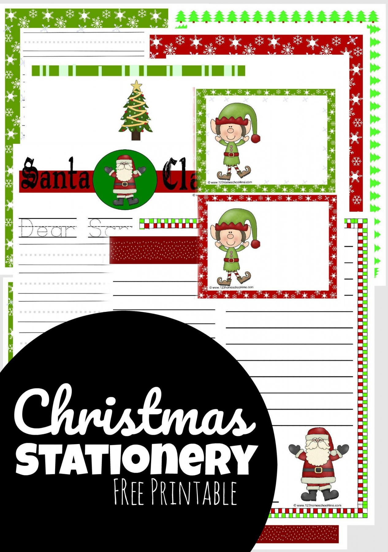 🎄 FREE Printable Christmas Stationery - FREE Printables - Free Printable Christmas Stationery