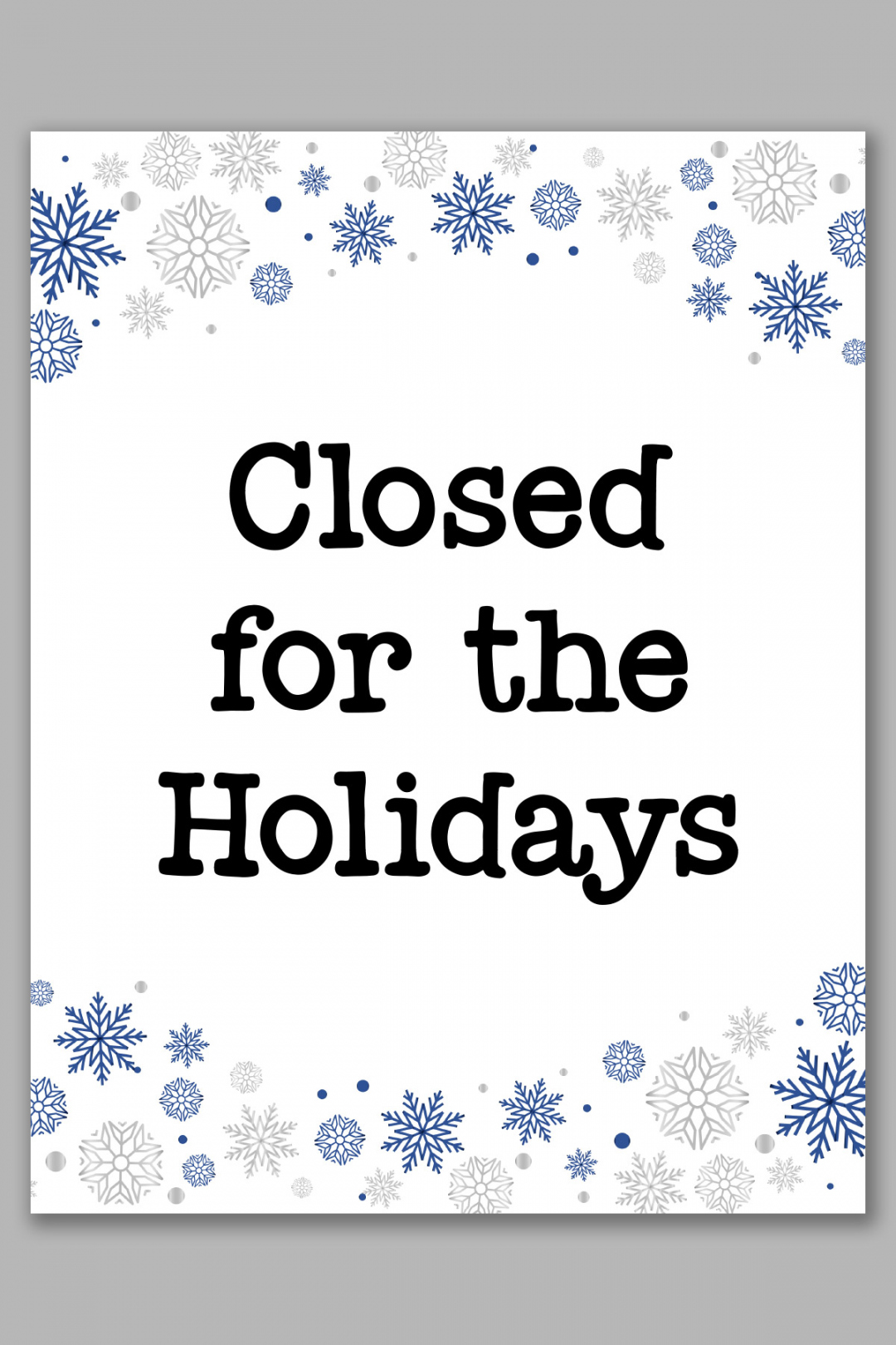 Free Printable Closed for Christmas Sign Template Set - FREE Printables - Free Printable Holiday Closed Signs For Businesses
