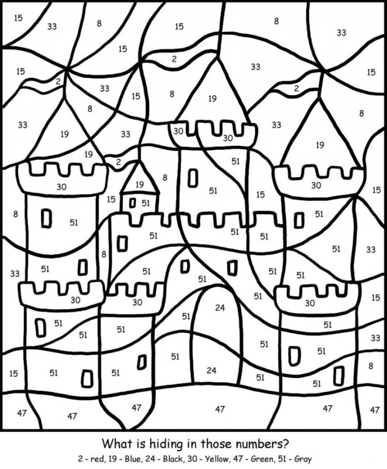 Free Printable Color by Number Coloring Pages - Best Coloring  - FREE Printables - Free Printable Color By Number Worksheets