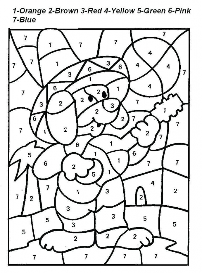 Free Printable Color by Number Coloring Pages - Best Coloring  - FREE Printables - Free Printable Color By Number Worksheets