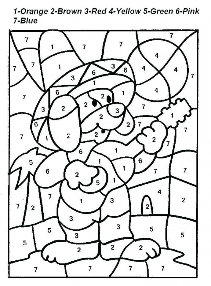 Free Printable Color by Number Coloring Pages - Best Coloring  - FREE Printables - Free Printable Color By Number