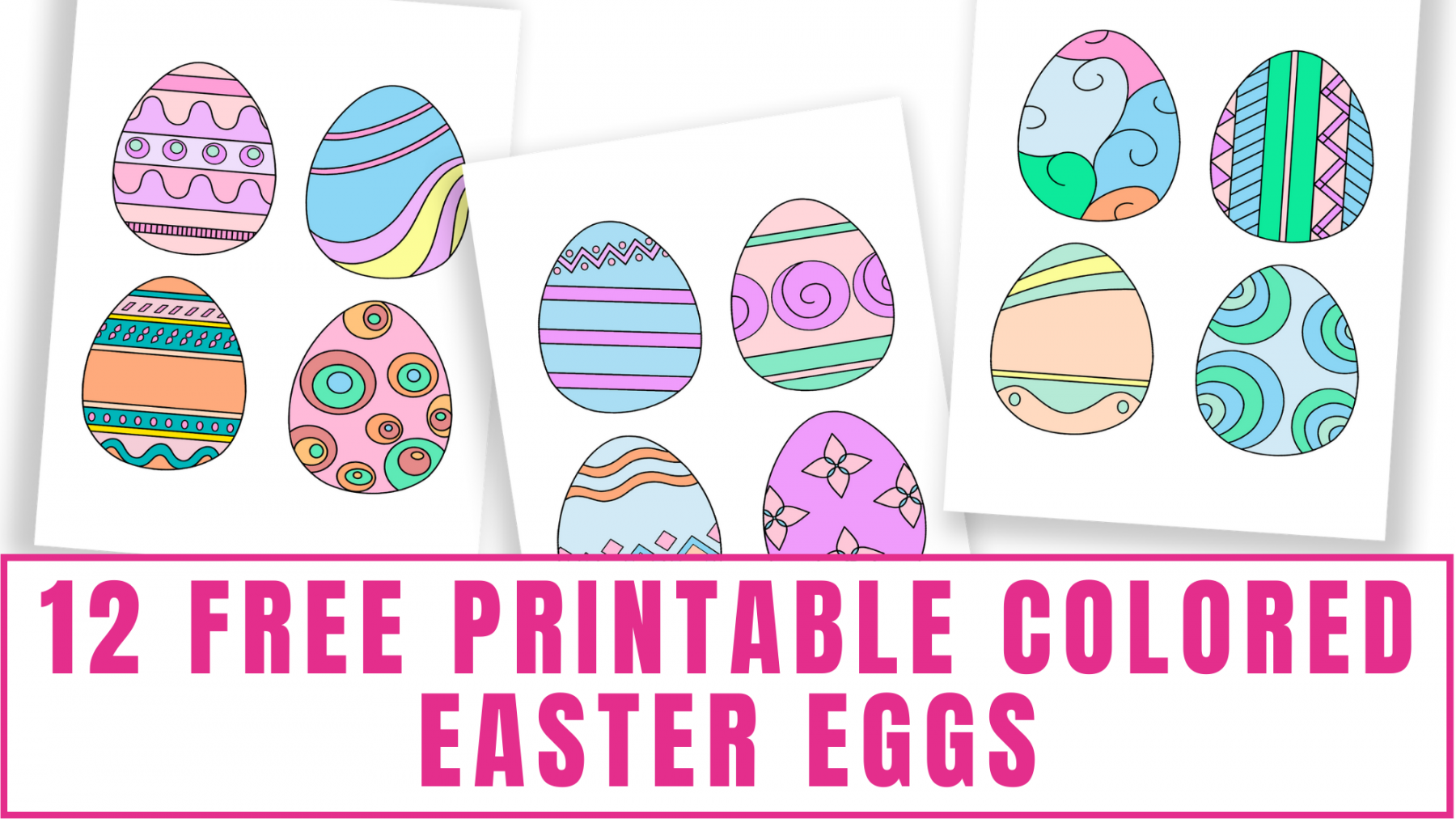 Free Printable Colored Easter Eggs - Freebie Finding Mom - FREE Printables - Free Printable Easter Eggs
