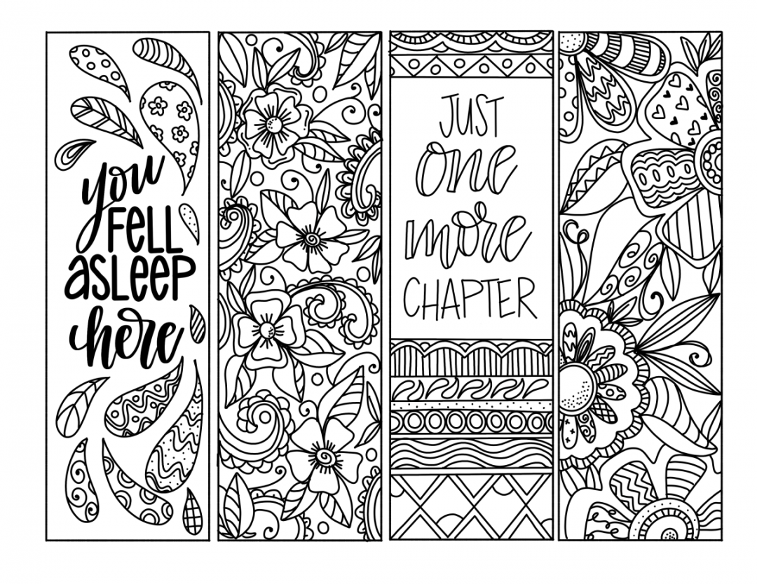 Free Printable Coloring Bookmarks - Amy Latta Creations - FREE Printables - Free Printable Bookmark Templates To Color