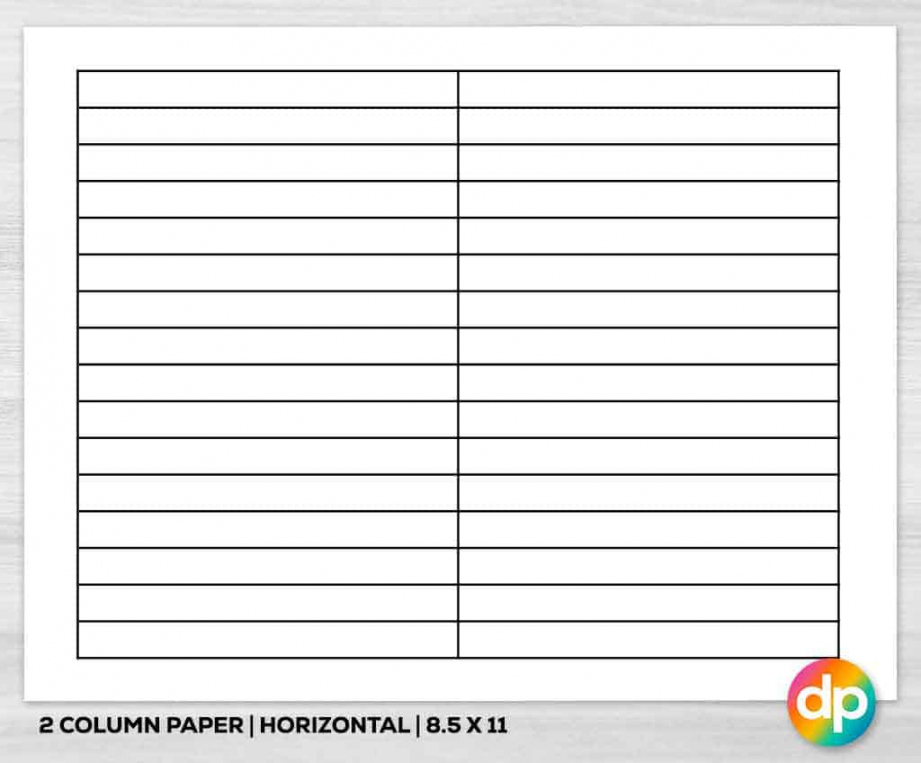 Free Printable Column Paper - Daily Printables - FREE Printables - Free Printable Blank Column Chart