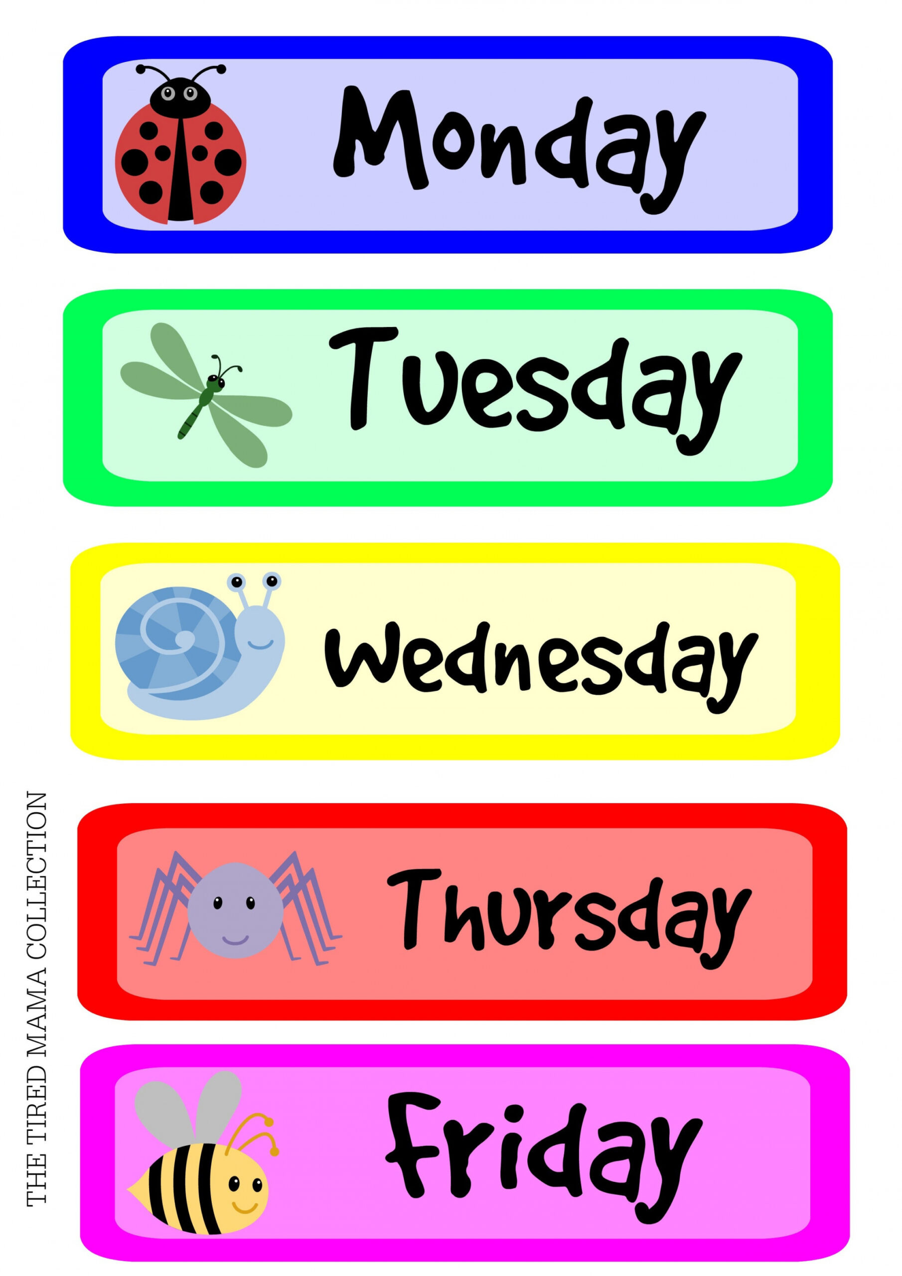 Free Printable Days Of The Week Labels - Printable Word Searches - FREE Printables - Free Printable Days Of The Week Labels