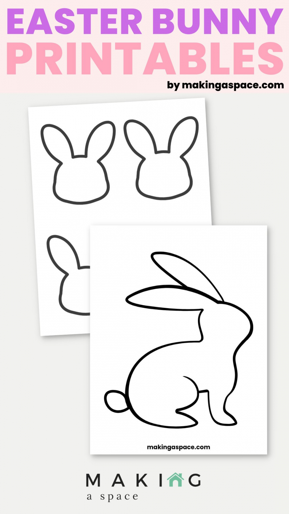 Free Printable Easter Bunny Templates - Making A Space - FREE Printables - Free Printable Easter Bunny Template