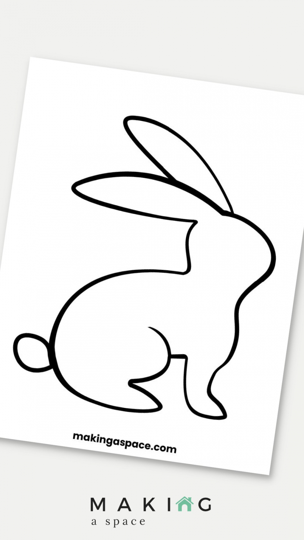 Free Printable Easter Bunny Templates - Making A Space - FREE Printables - Free Printable Easter Bunny Template