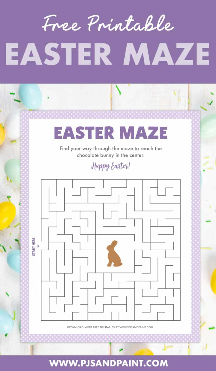 Free Printable Easter Maze - Easter Games and Activities - Pjs and  - FREE Printables - Free Printable Easter Games For Adults