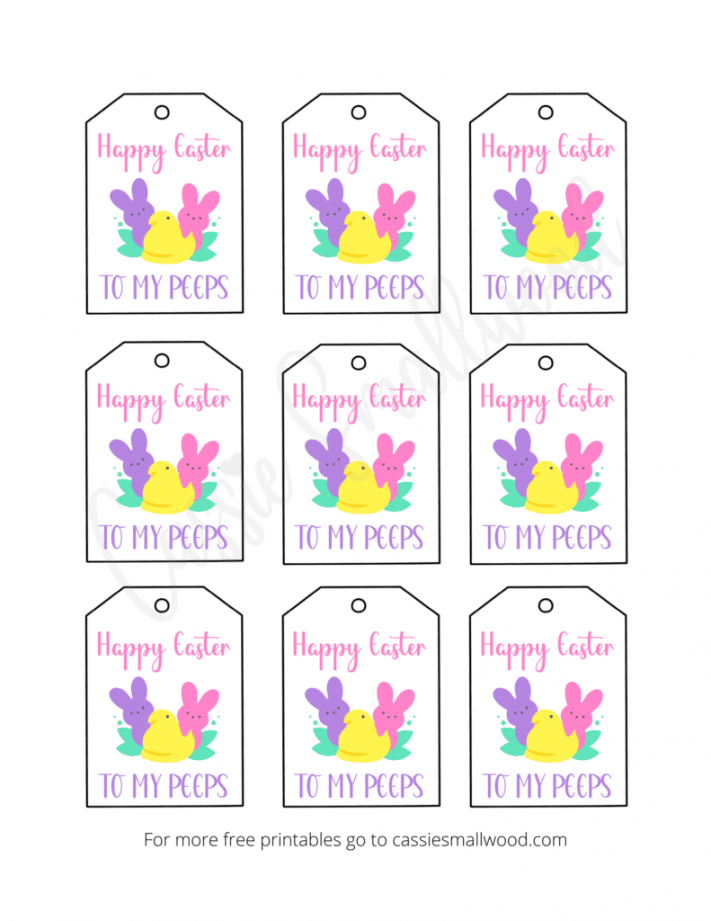 Free Printable Easter Tags  Unique Designs - Cassie Smallwood - FREE Printables - Editable Easter Gift Tags Free Printable