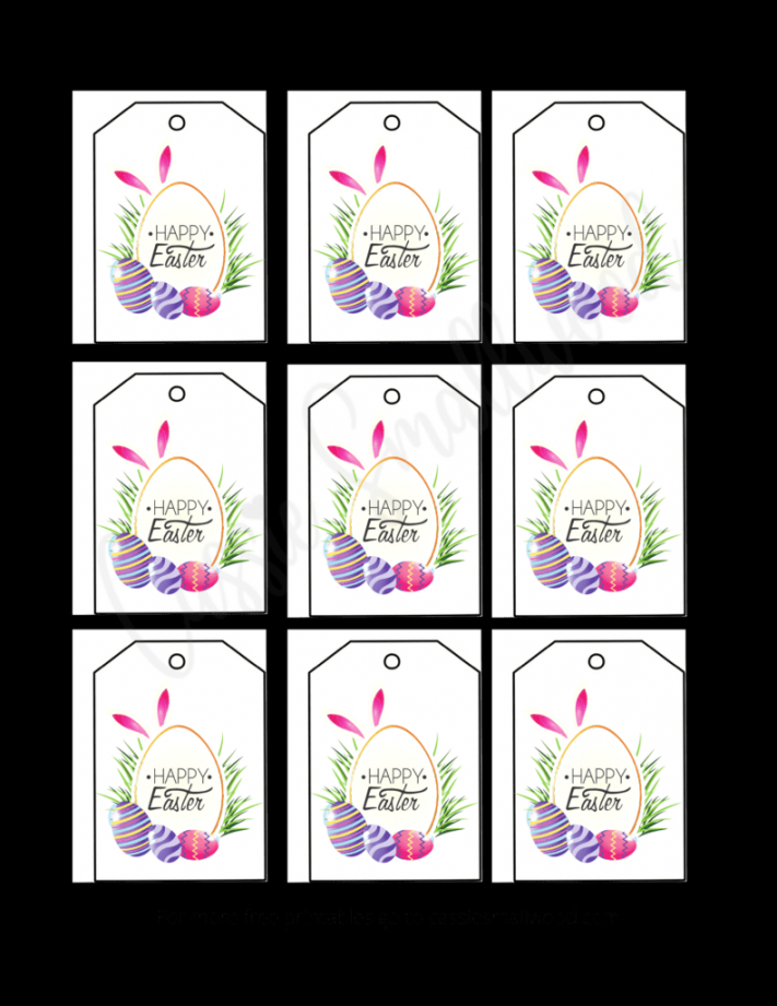 Free Printable Easter Tags  Unique Designs - Cassie Smallwood - FREE Printables - Editable Easter Gift Tags Free Printable