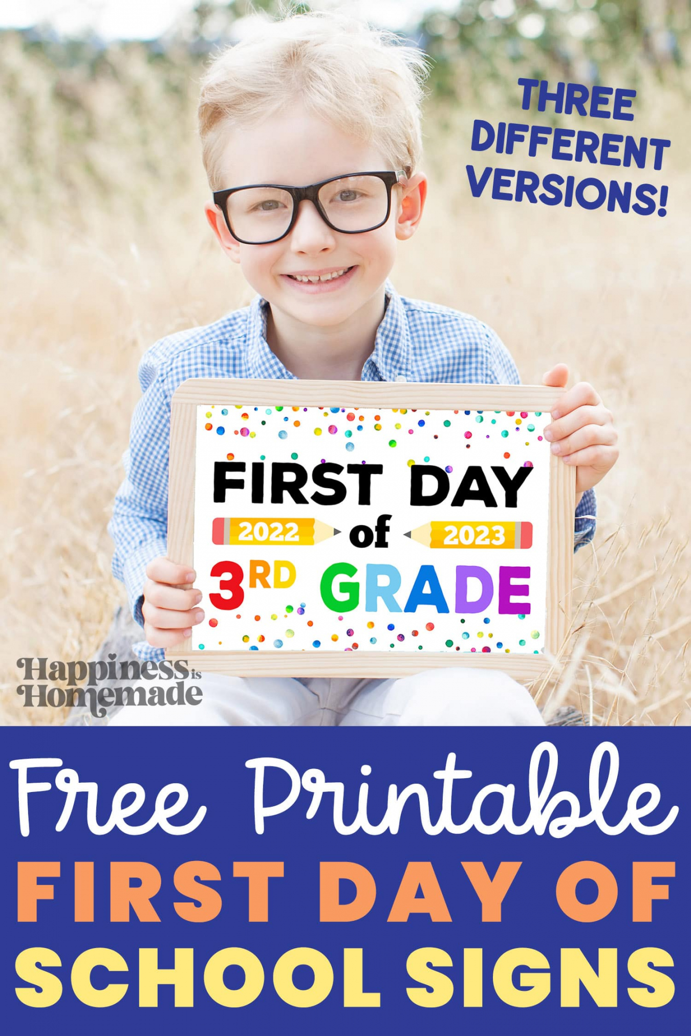 Free Printable First Day of School Signs - - Happiness is  - FREE Printables - Free Printable First Day Of Kindergarten Sign
