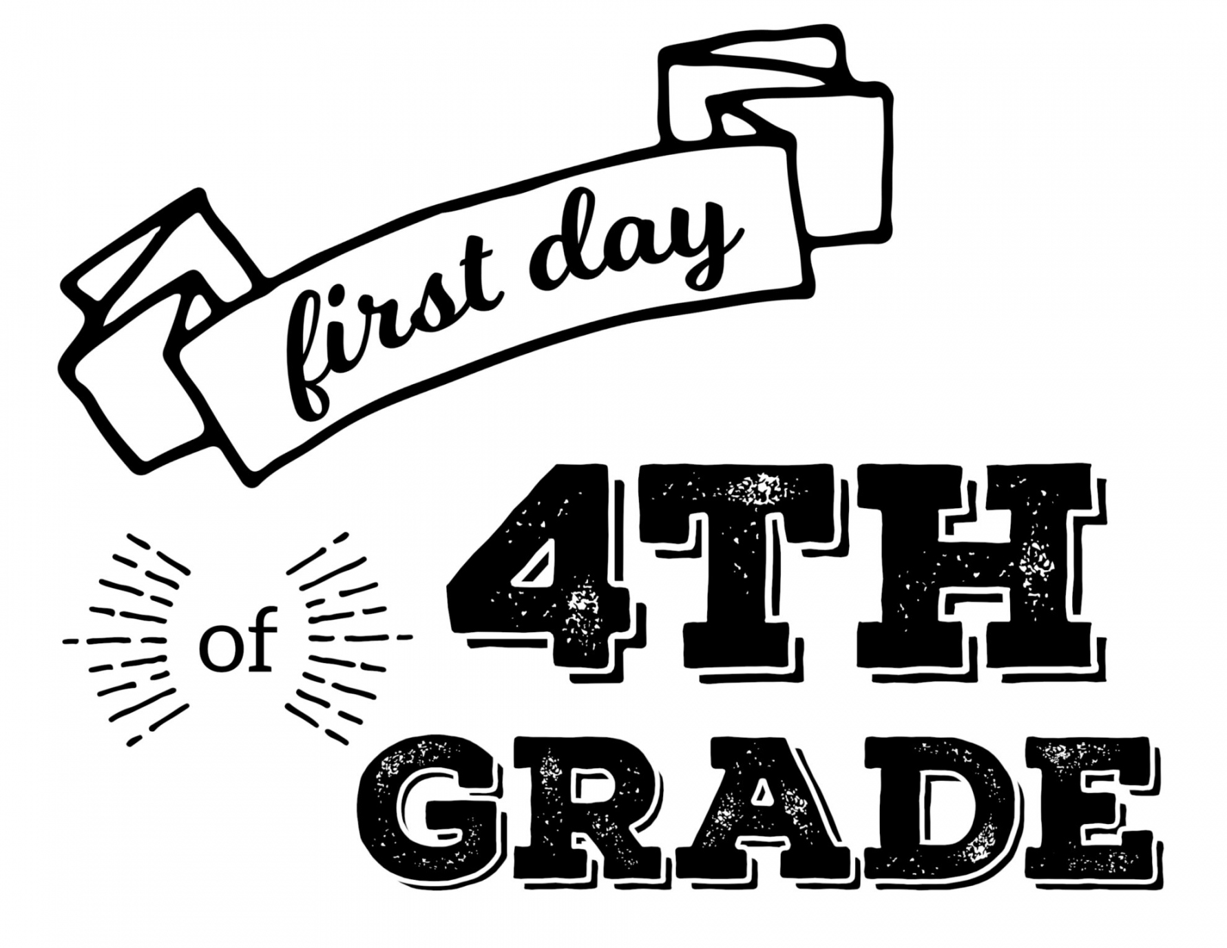 Free Printable First Day of School Signs - Paper Trail Design - FREE Printables - First Day Of 4th Grade Free Printable