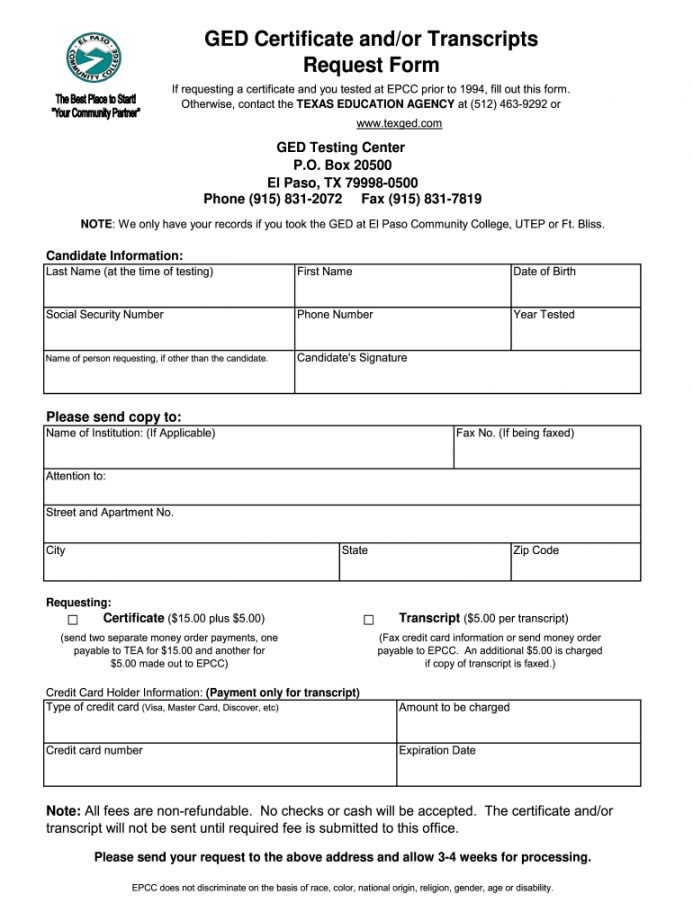 Free Printable Ged Transcripts - FREE Printables - Printable Fake Ged Certificate For Free