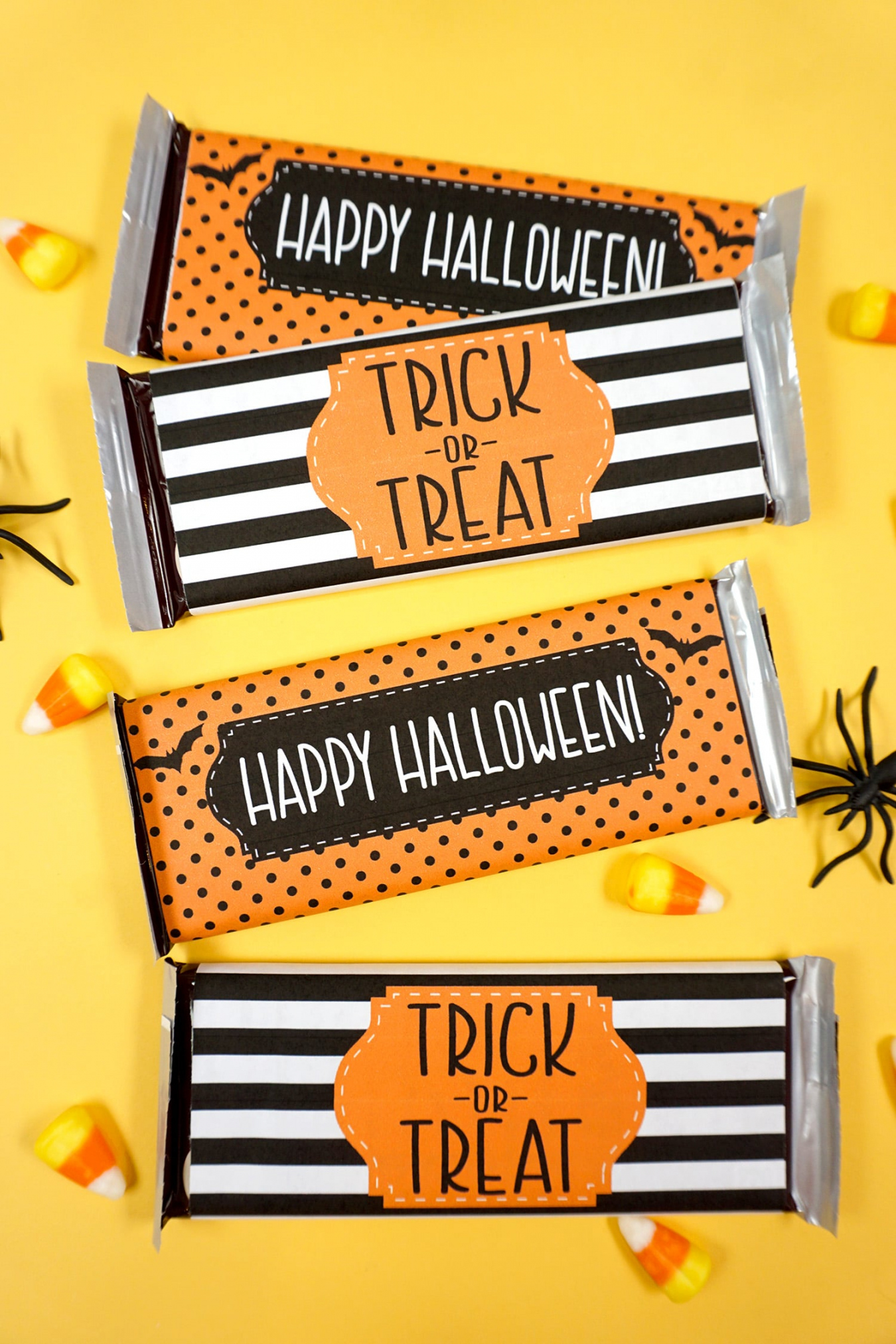 Free Printable Halloween Candy Bar Wrappers - Happiness is Homemade - FREE Printables - Free Printable Candy Bar Wrappers