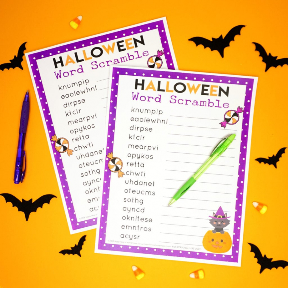Free Printable Halloween Games - Happiness is Homemade - FREE Printables - Free Printable Halloween Games For Adults