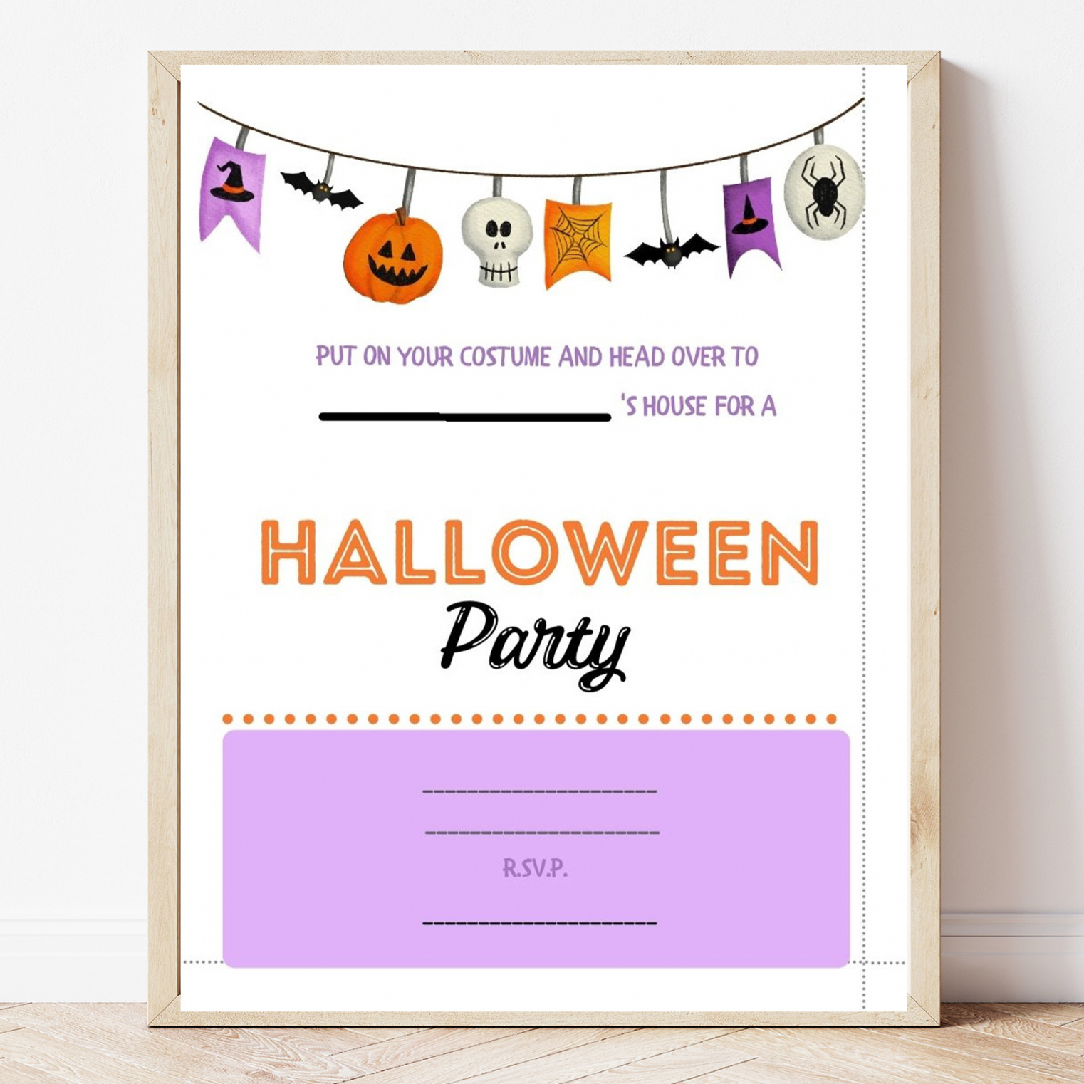 Free Printable Halloween Party Invitation - Sweet Pea - FREE Printables - Free Printable Halloween Invitations