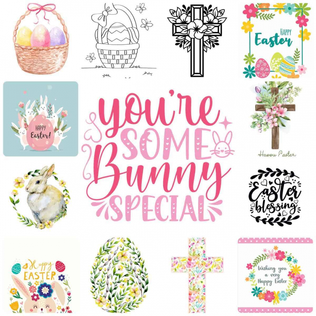 Free Printable Happy Easter Cards  Skip To My Lou - FREE Printables - Free Printable Easter Images