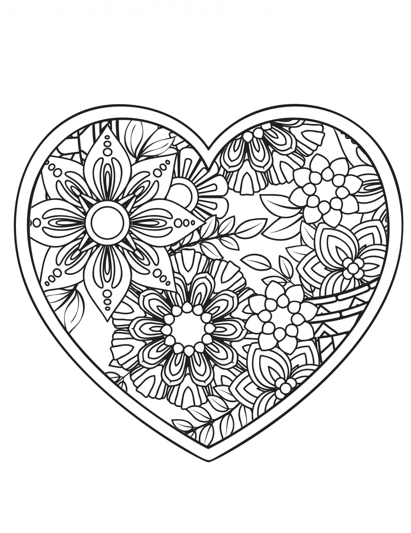 Free Printable Heart Coloring Pages for Kids and Adults - FREE Printables - Free Printable Hearts Coloring Pages