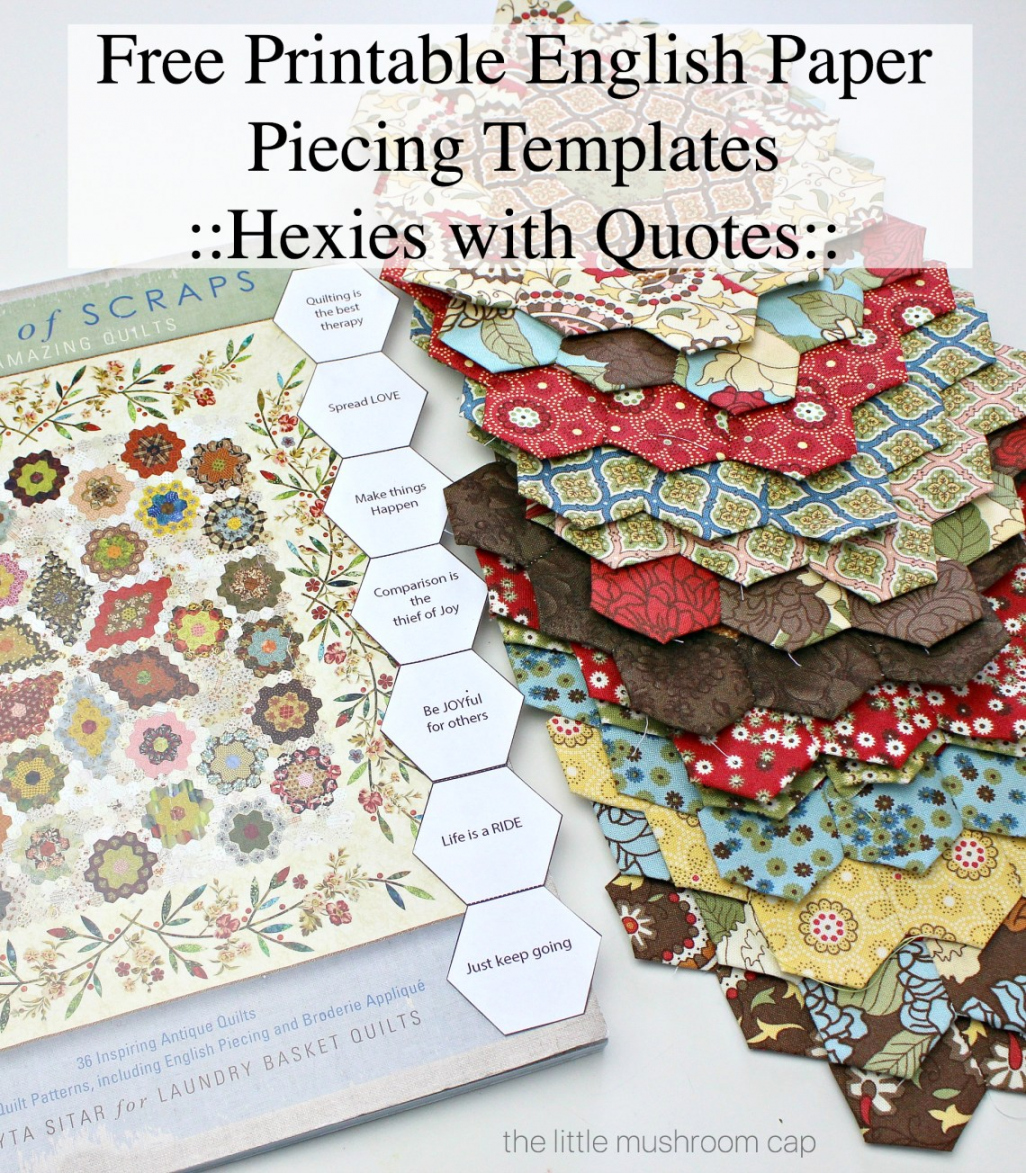 Free Printable Hexagon English Paper Piecing Template – The Little  - FREE Printables - Free Printable Paper Piecing Templates