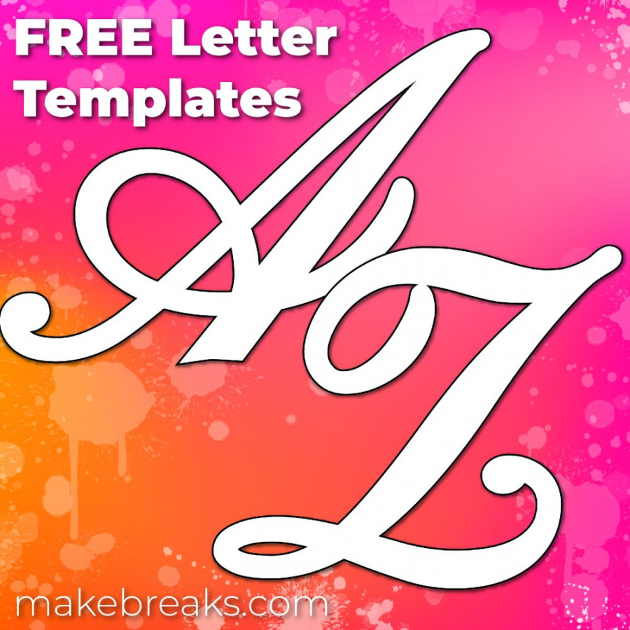 Free Printable Large Letters for Walls & Other Projects - Script  - FREE Printables - Free Printable Large Letters For Walls