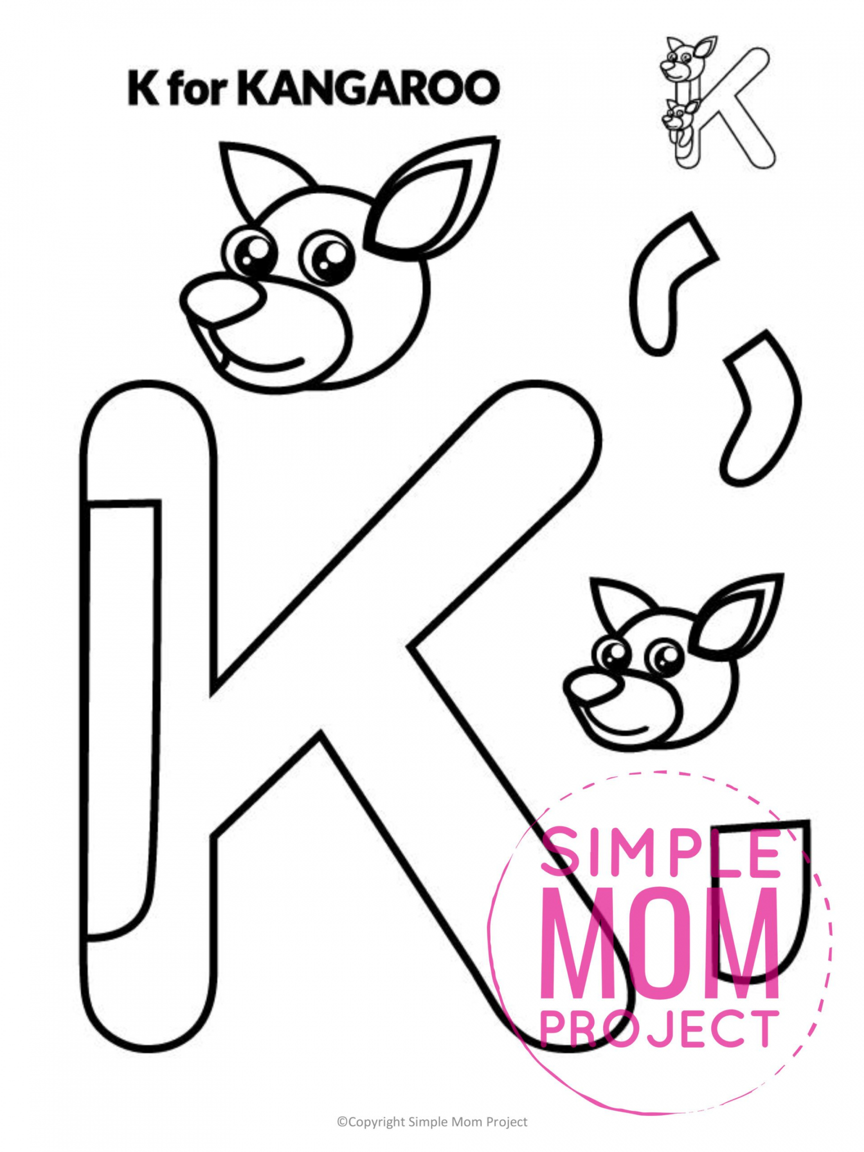 Free Printable Letter K Craft Template  Letter k crafts  - FREE Printables - Free Printable Letter K Crafts