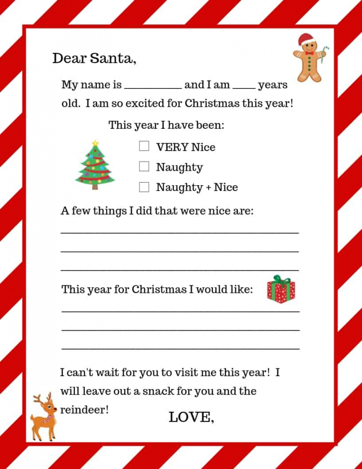 Free Printable Letter to Santa - - FREE Printables - Letter To Santa Free Printable
