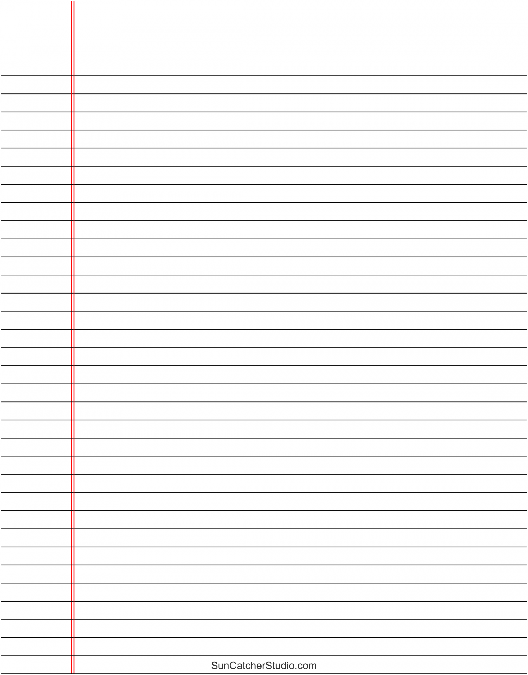 Free Printable Lined Paper (Handwriting, Notebook Templates) – DIY  - FREE Printables - Free Printable Lined Paper