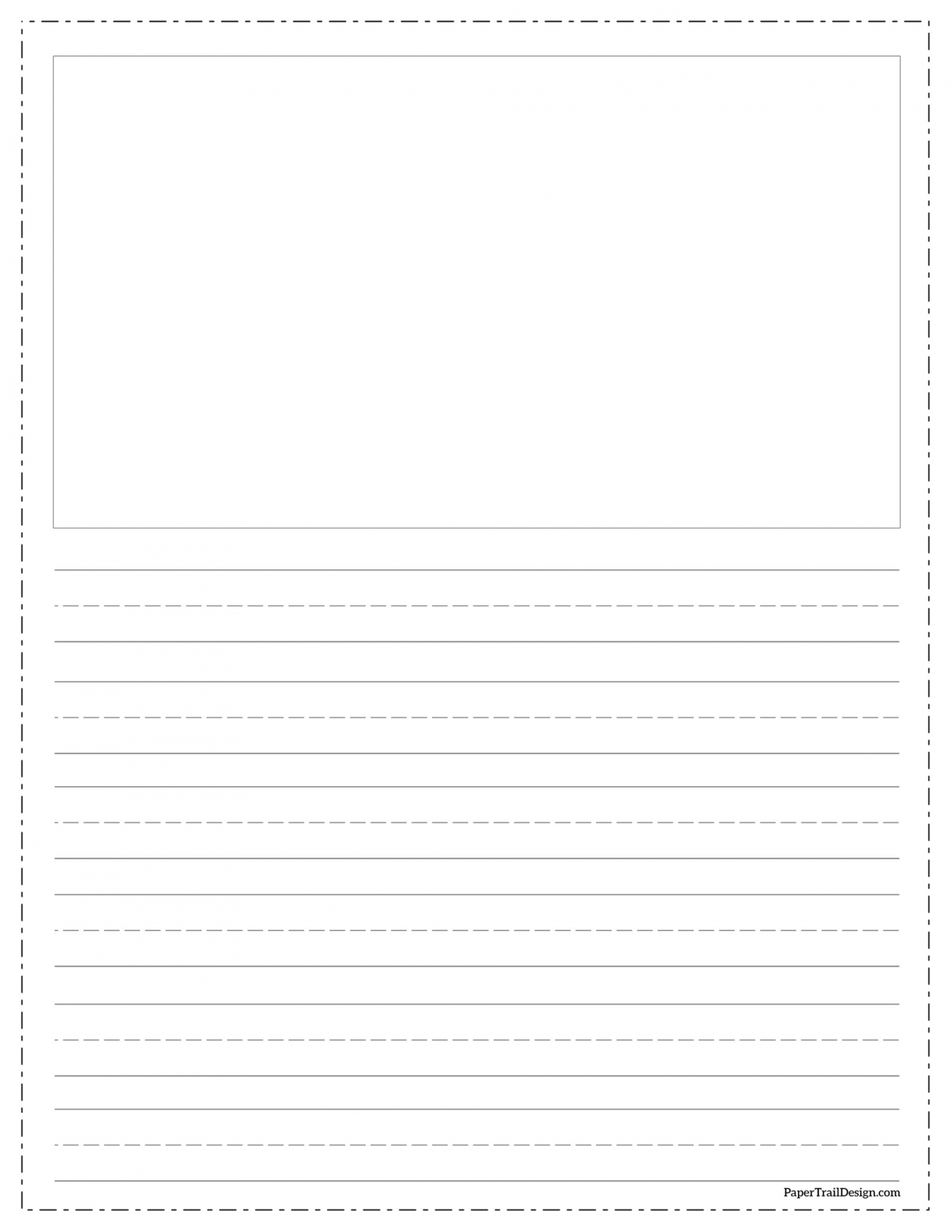 Free Printable Lined Paper With Picture Box - FREE Printable HQ