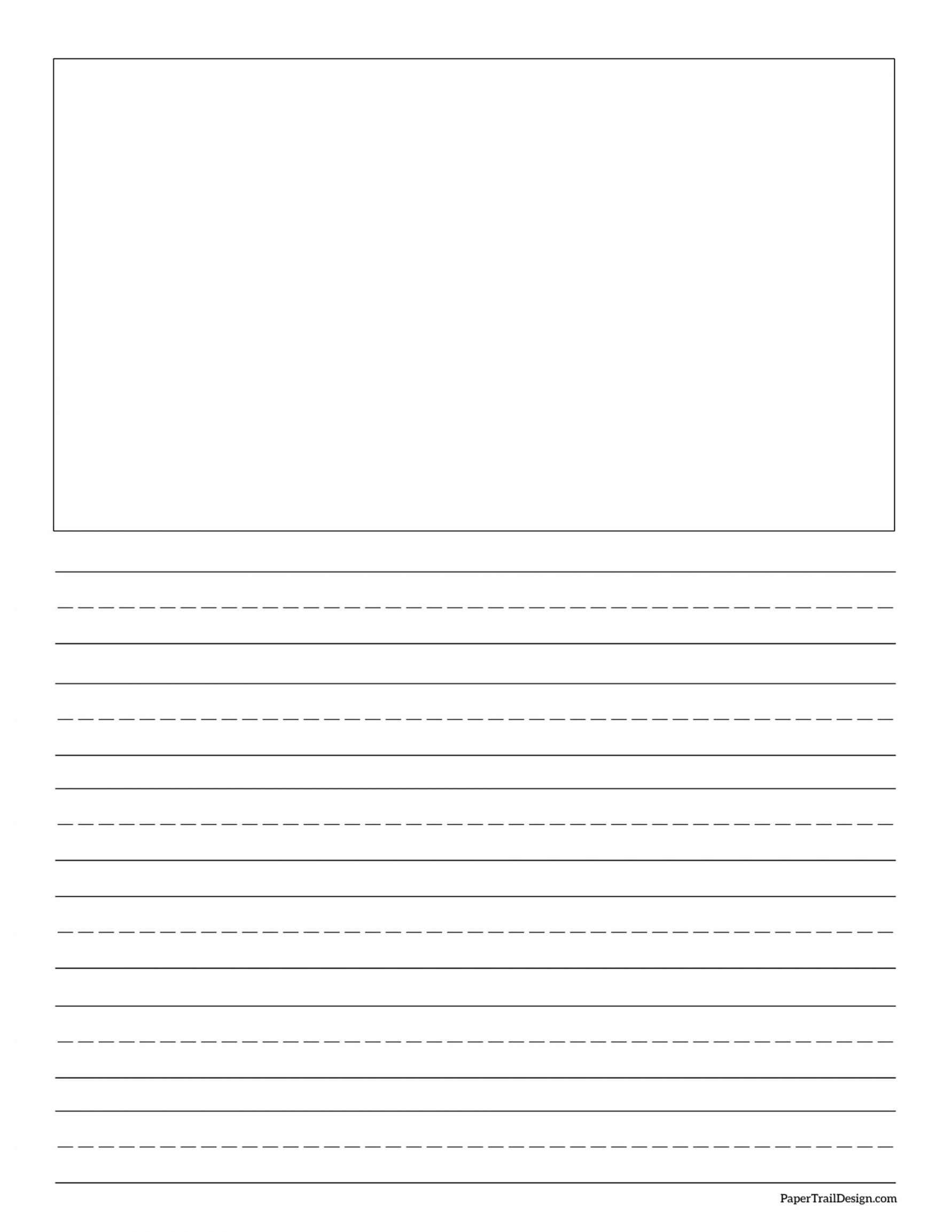 Free Printable Kindergarten Writing Paper With Picture Box FREE 