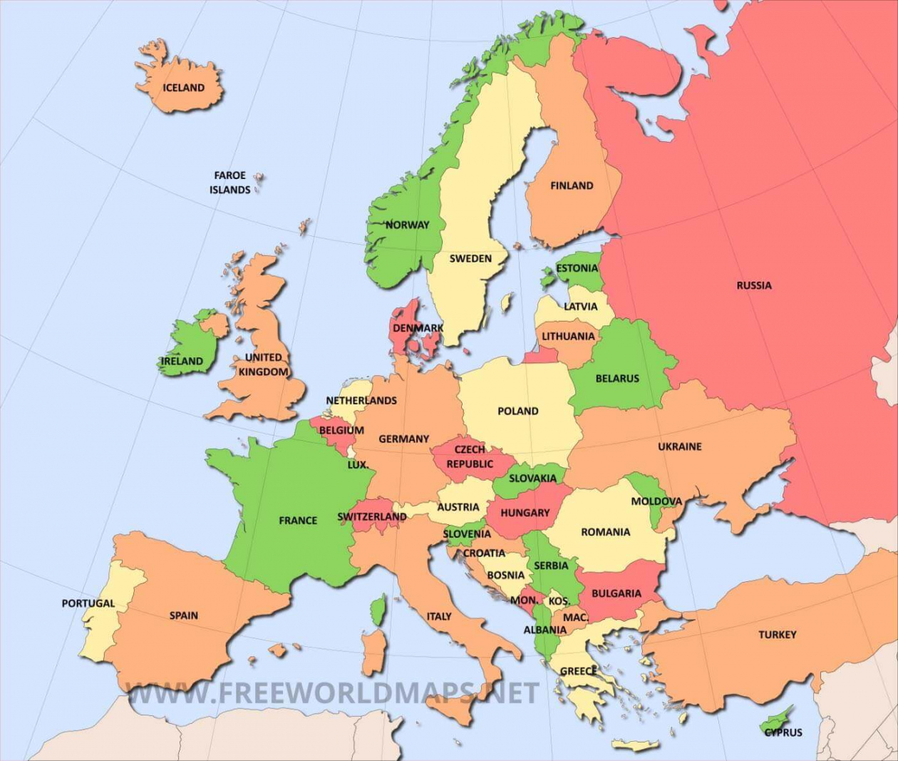 Free printable maps of Europe - FREE Printables - Europe Map Free Printable