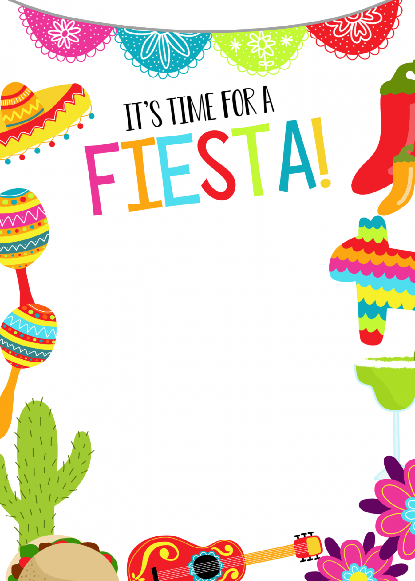 Free Printable Mexican Fiesta Invitations - FREE Printables - Free Printable Fiesta Invitation Template