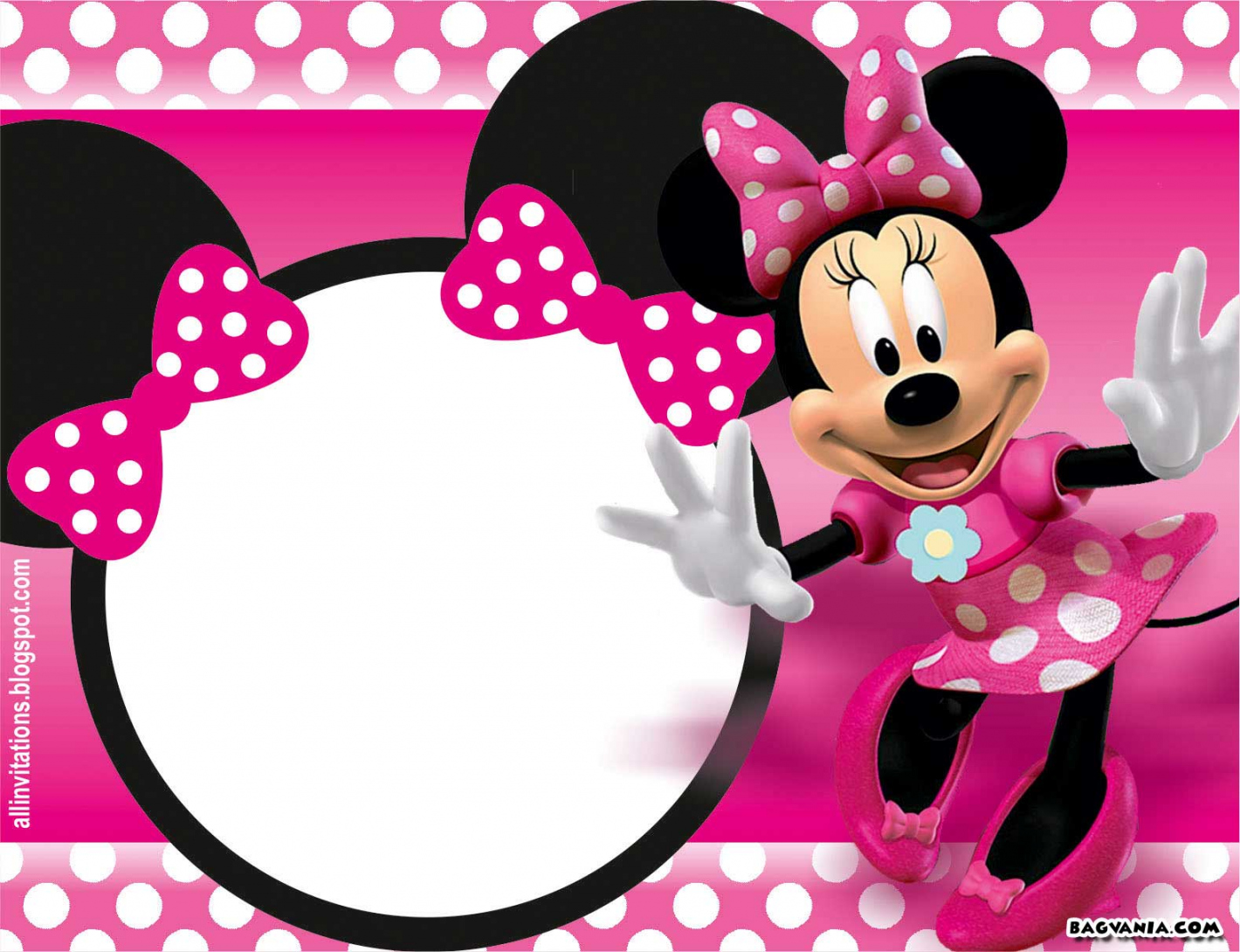 Free Printable Minnie Mouse Birthday Invitations  FREE Printable  - FREE Printables - Free Printable Minnie Mouse