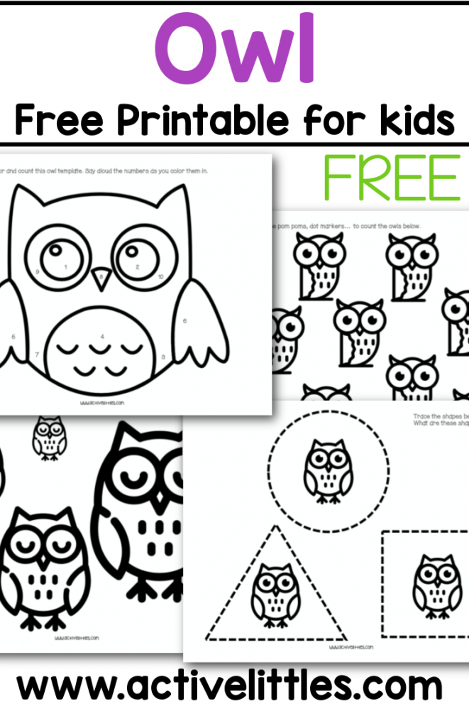 Free Printable Owl Template - Active Littles - FREE Printables - Owl Template Free Printable