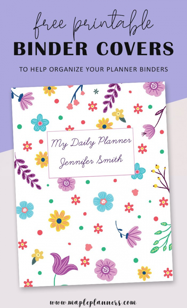 Free Printable Planner Binder Covers - FREE Printables - Free Printable Binder Cover
