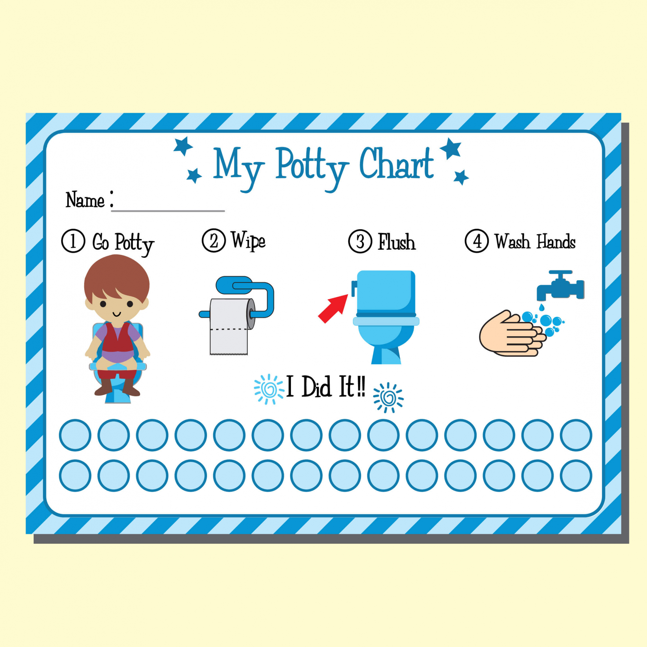 Free Printable Potty Training Charts (Tried-and-True) - FREE Printables - Free Printable Potty Training Visual Schedule