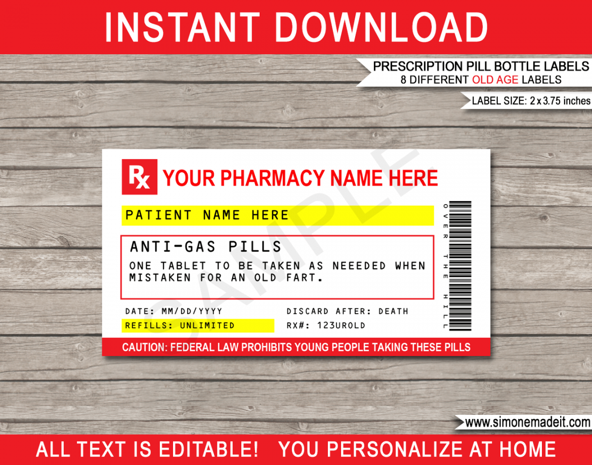 Free Printable Prescription Labels - FREE Printables - Free Printable Blank Prescription Label