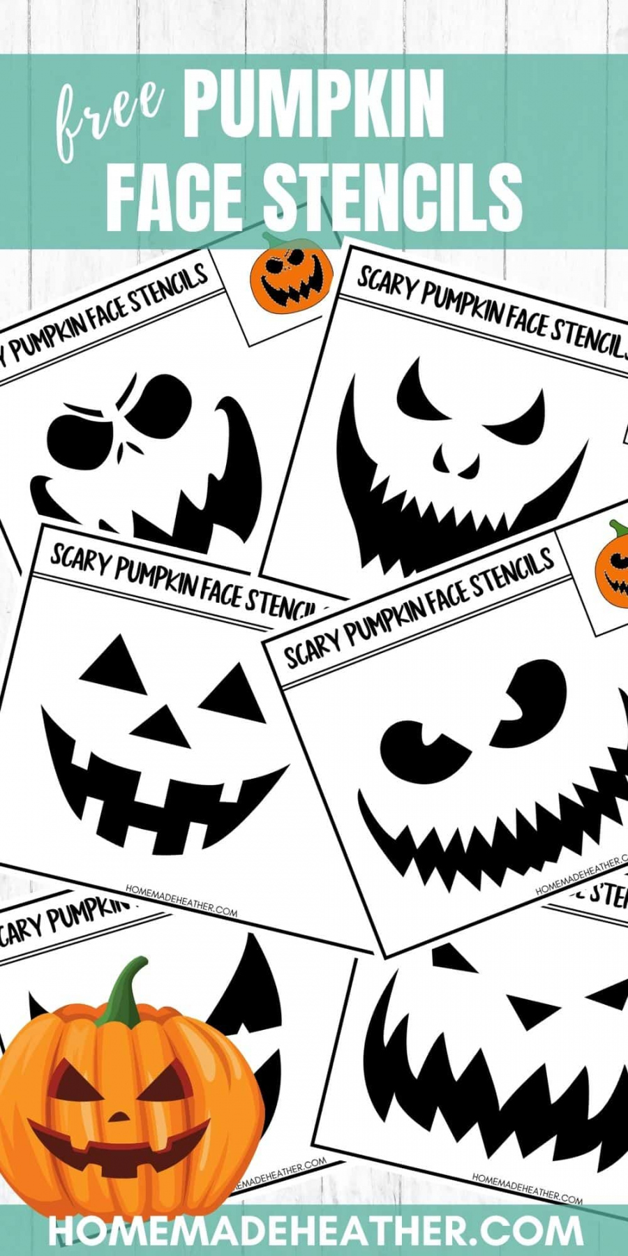 Free Printable Pumpkin Face Stencils » Homemade Heather - FREE Printables - Pumpkin Face Template Free Printable