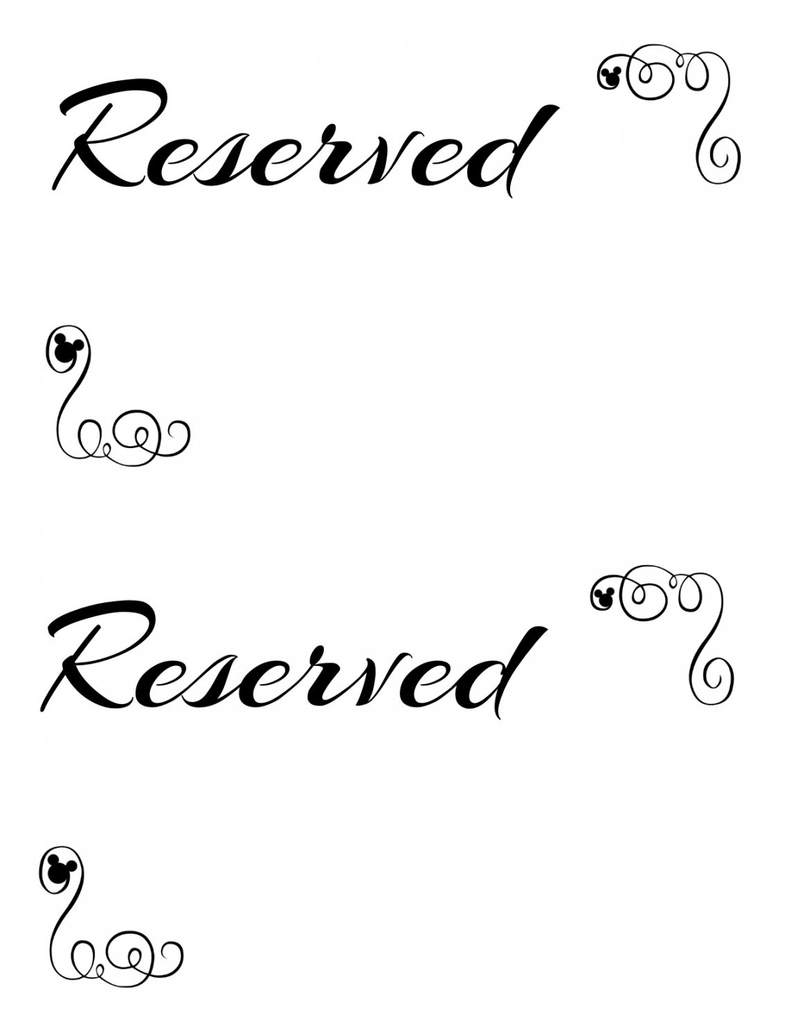 Free Printable Reserved Seating Signs for Your Wedding Ceremony - FREE Printables - Free Printable Printable Reserved Signs