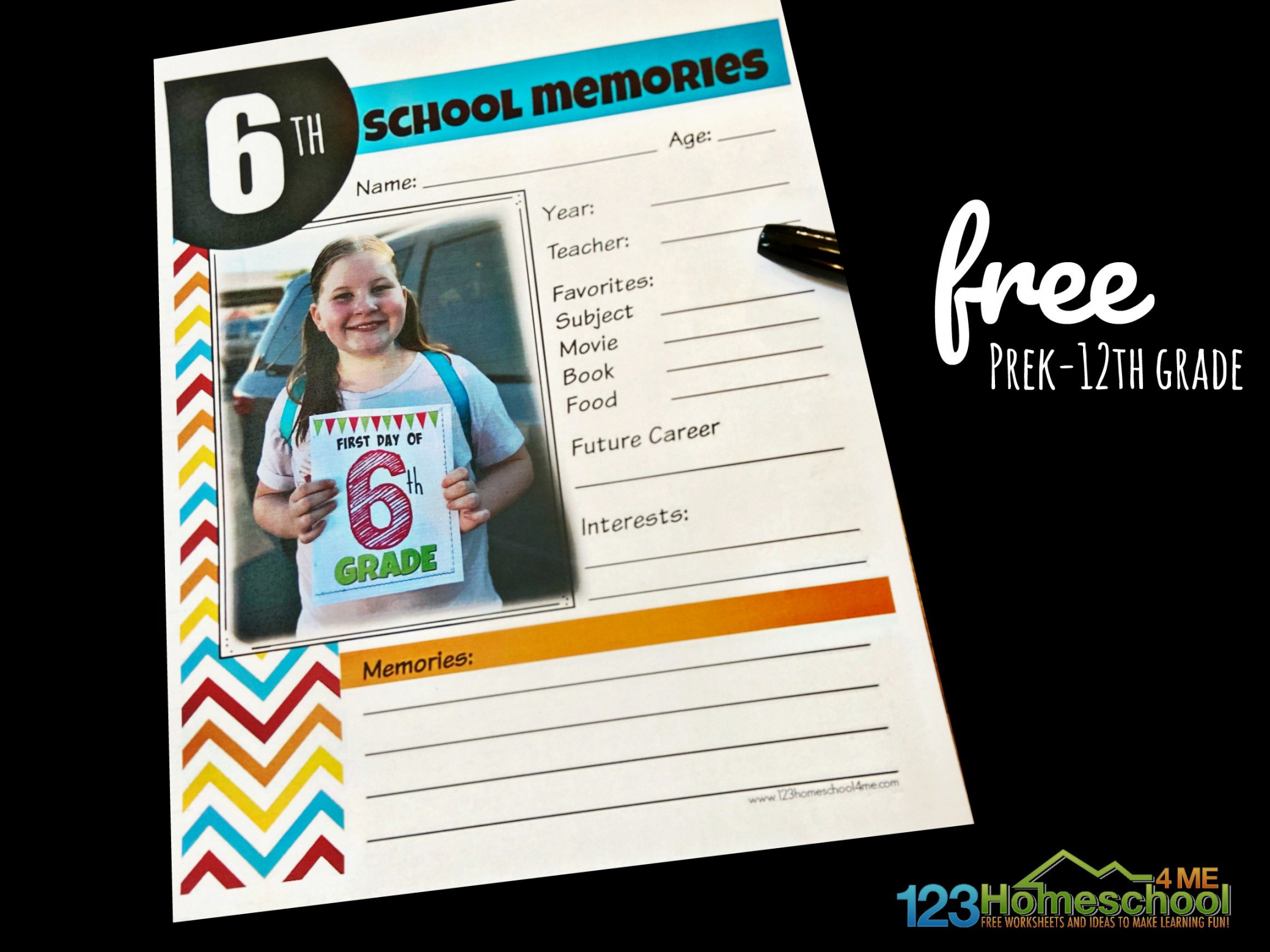 FREE Printable School Memory Book (with pdf template) - FREE Printables - Free Printable Memory Book Templates