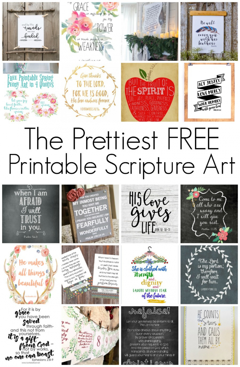 Free Printable Scripture Art - Salvaged Living - FREE Printables - Free Printable Bible Verses