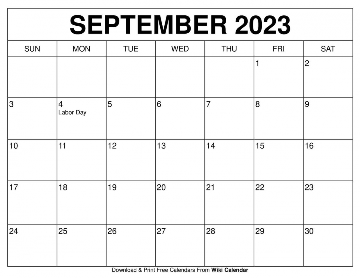 Free Printable September  Calendar Templates With Holidays - FREE Printables - Free Printable September Calendar