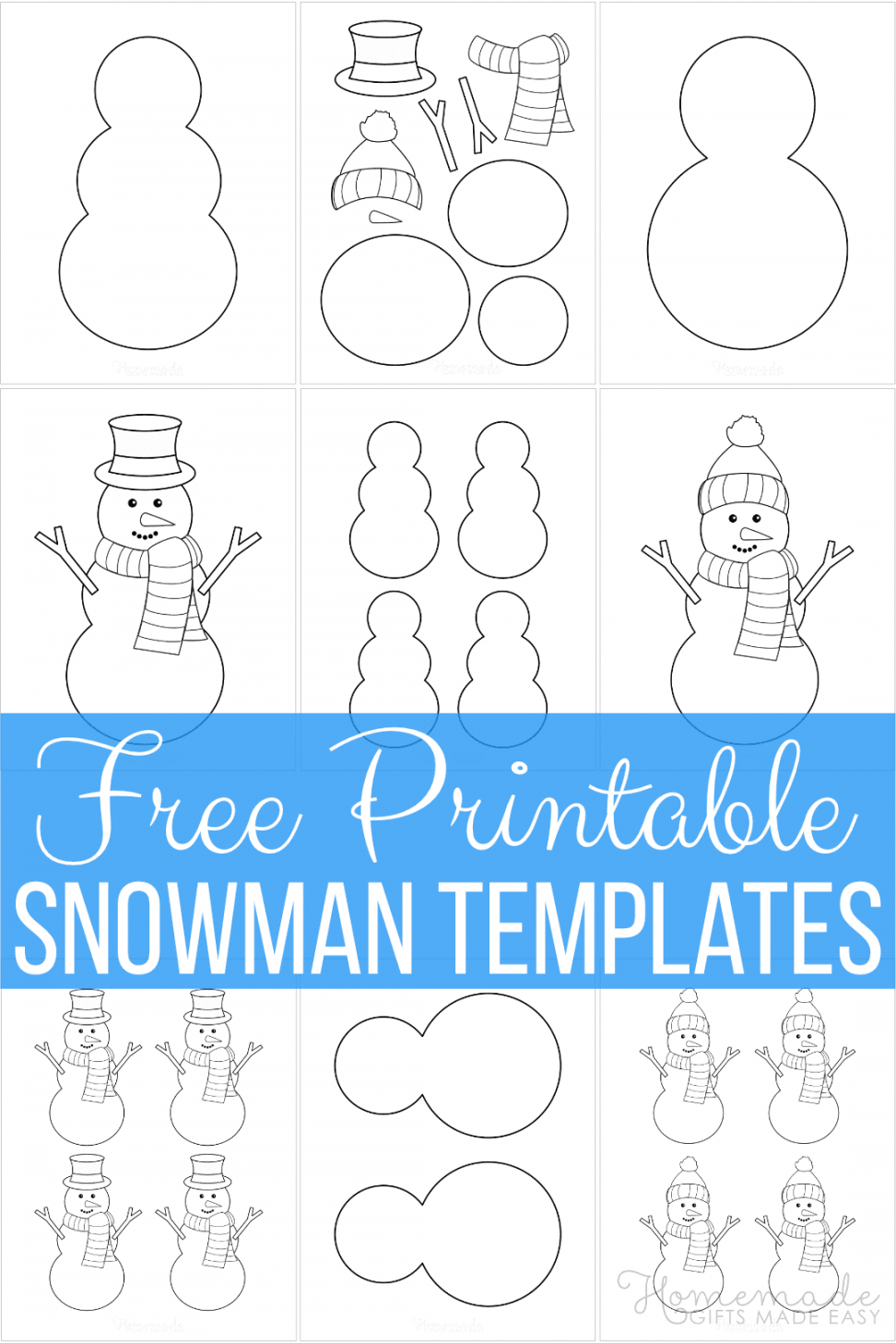 Free Printable Snowman Templates for Crafts - FREE Printables - Snowman Template Printable Free