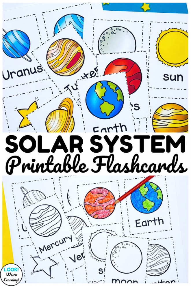Free Printable Solar System Flashcards - Look! We