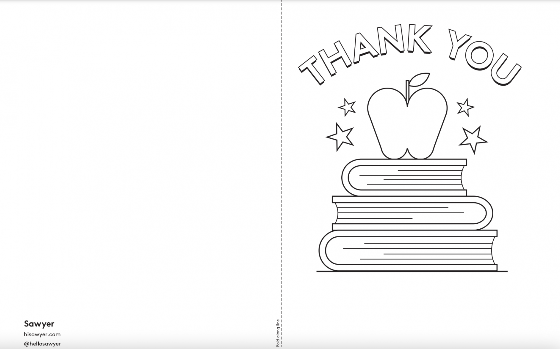 Free printable teacher appreciation card  Sawyer Blog - FREE Printables - Free Printable Thank You Cards For Teachers