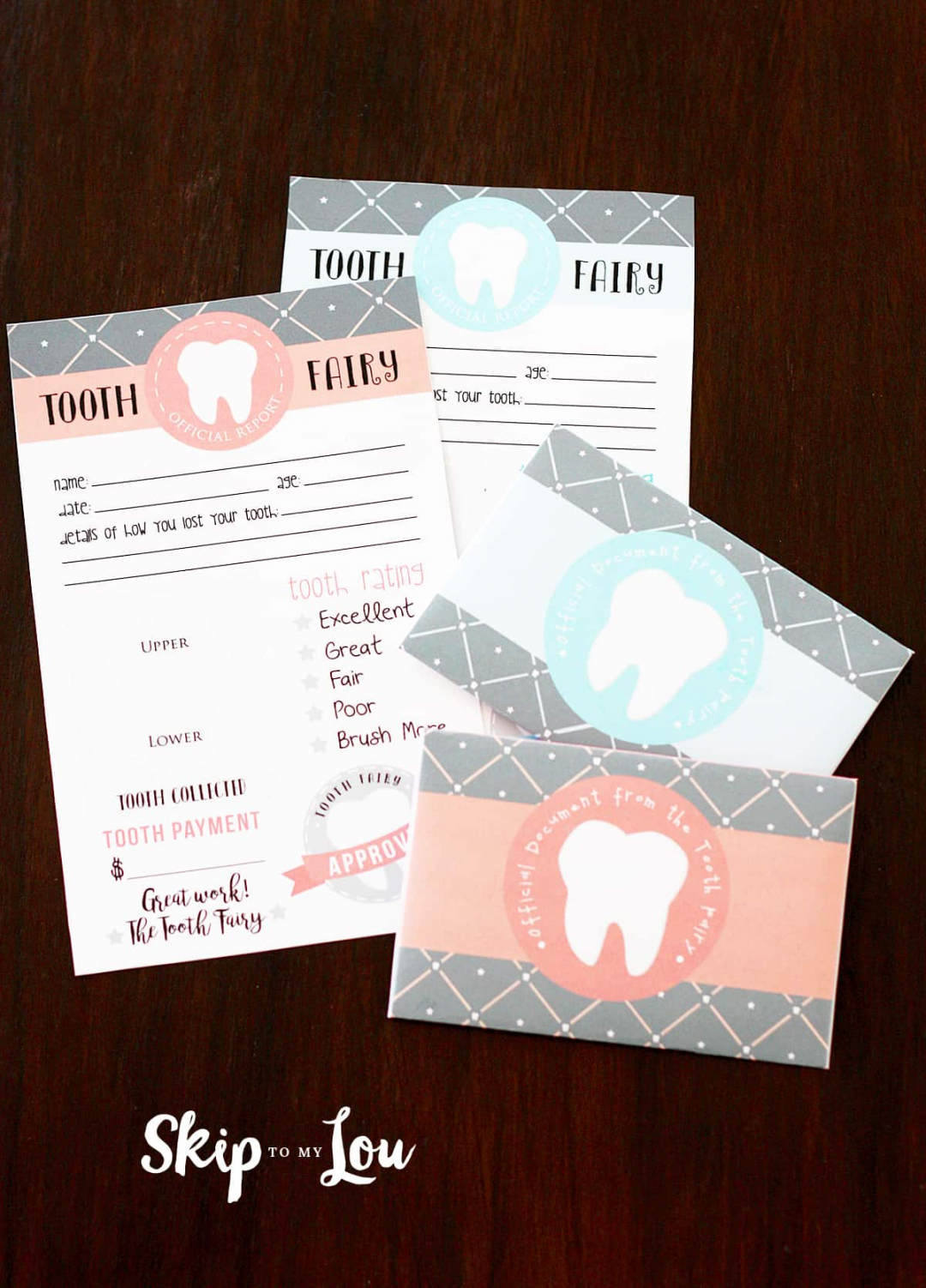 Free Printable Tooth Fairy Letter  Skip To My Lou - FREE Printables - Free Printable Tooth Fairy Letter And Envelope