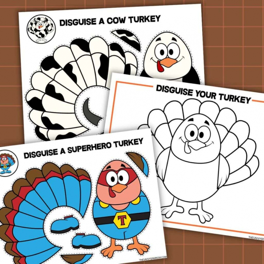 Free Printable Turkey in Disguise Templates to "Hide a Turkey" - FREE Printables - Free Printable Disguise A Turkey Printable