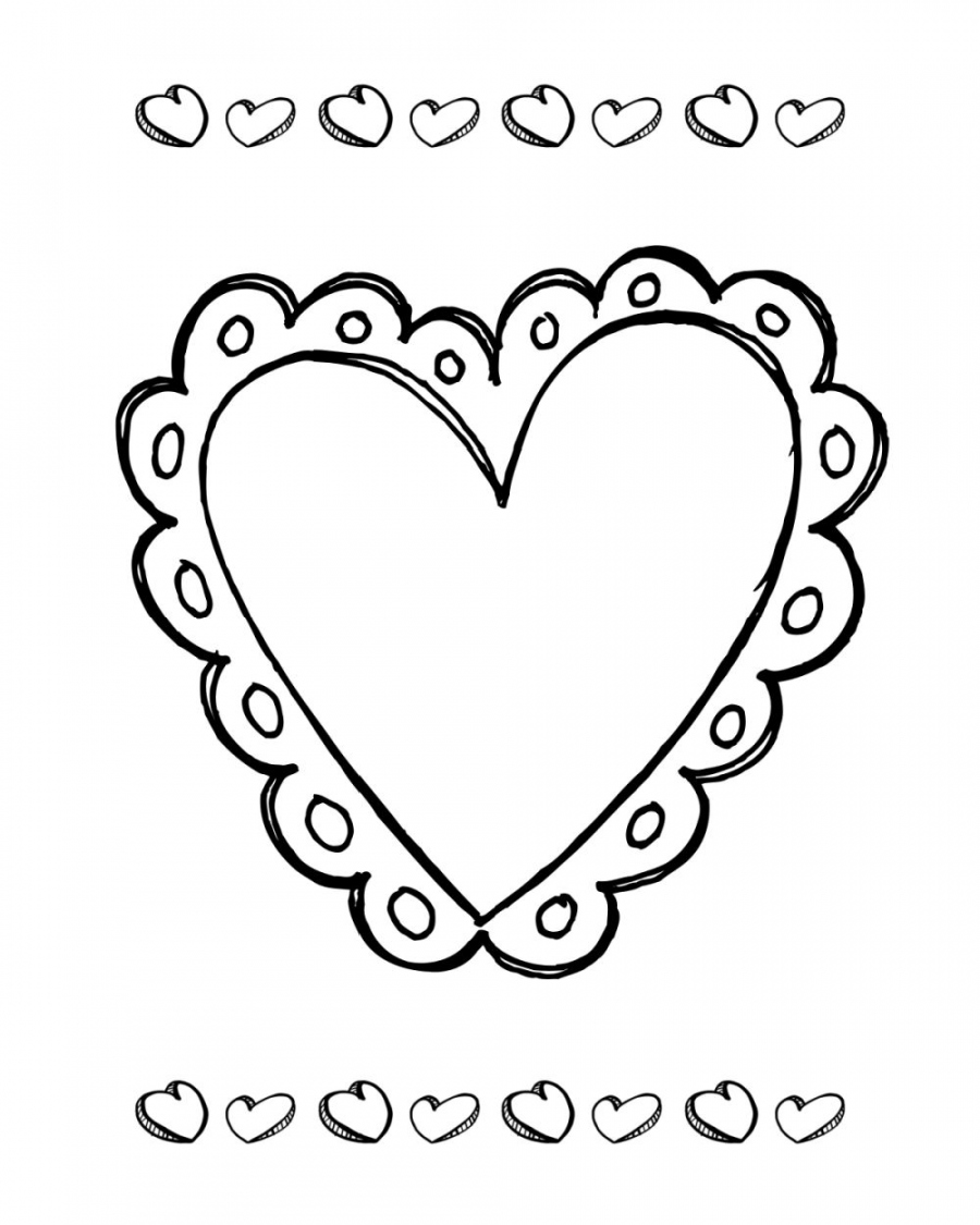 Free Printable Valentine Heart Coloring Page - Mama Likes This - FREE Printables - Free Printable Heart Pictures