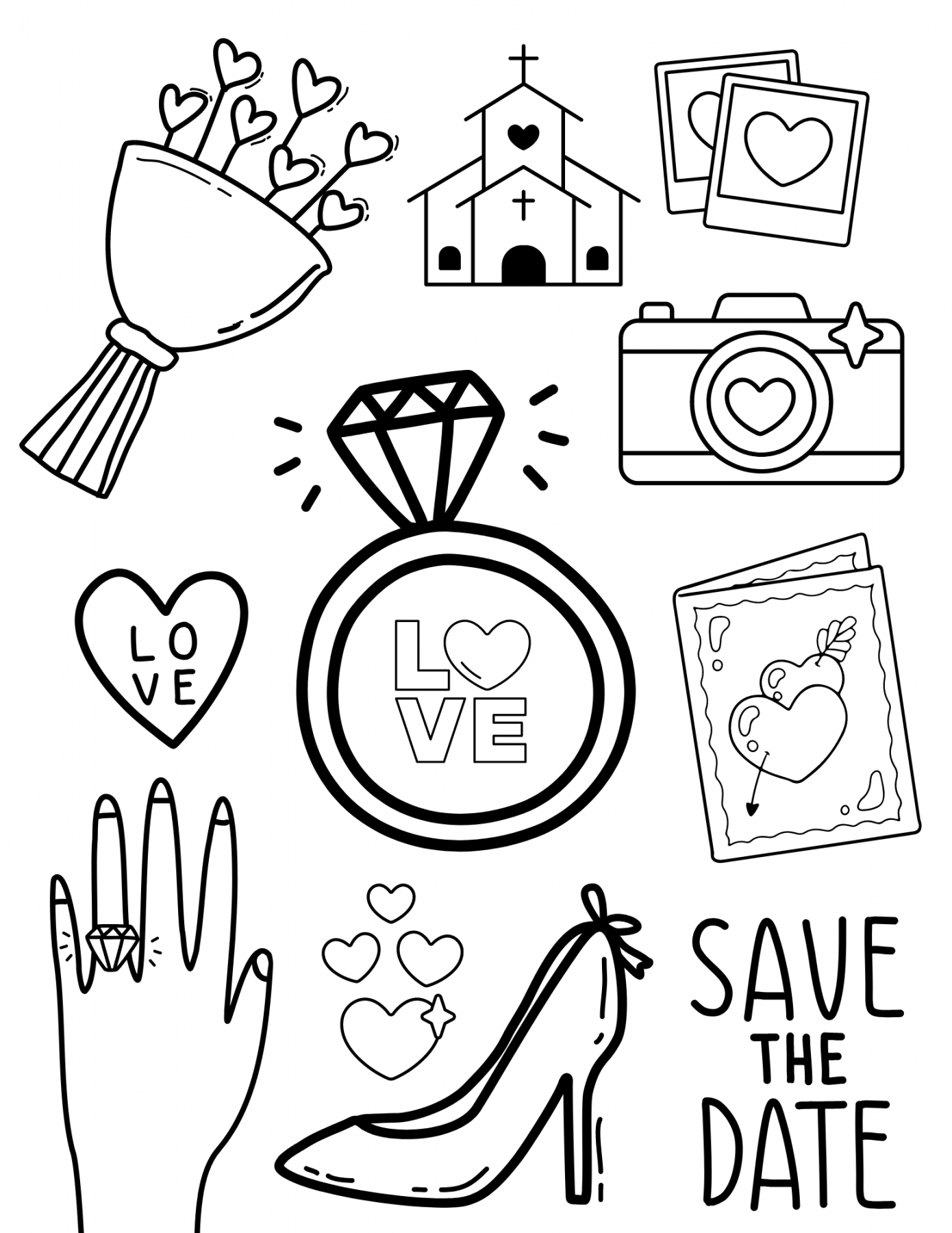 Free Printable Wedding Coloring Pages  CheapThriftyLiving - Free Printable Wedding Coloring Pages