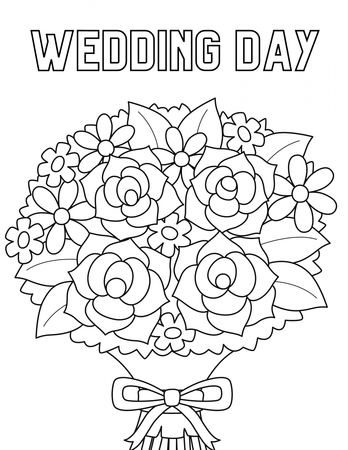 Free Printable Wedding Coloring Pages for Kids and Adults - FREE Printables - Free Printable Wedding Coloring Pages