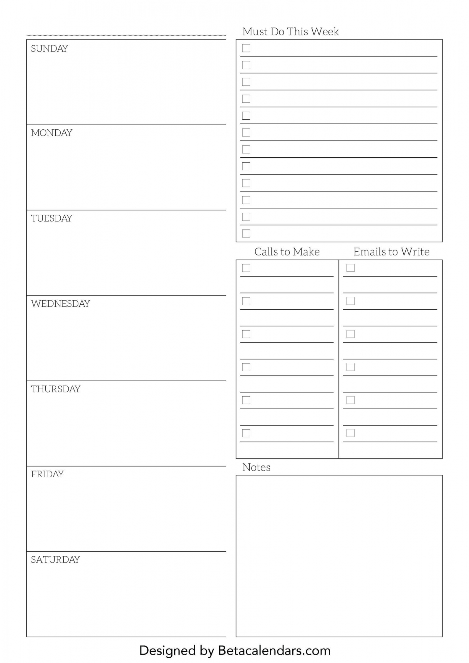 Free Printable Weekly Planner Templates - FREE Printables - Free Printable Weekly Planner 2023